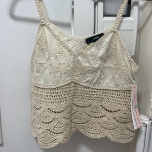 NEW Aqua Crotchet Top